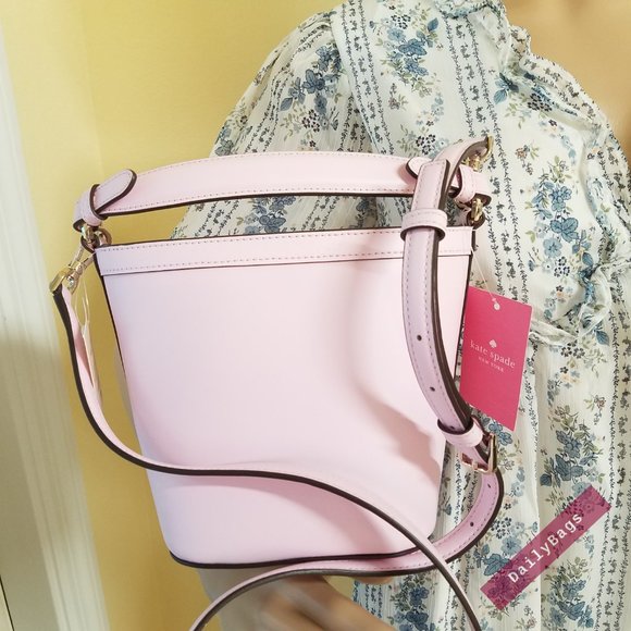KATE SPADE PIPPA FLOCK PARTY CROSSBODY BUCKET - Picture 11 of 12